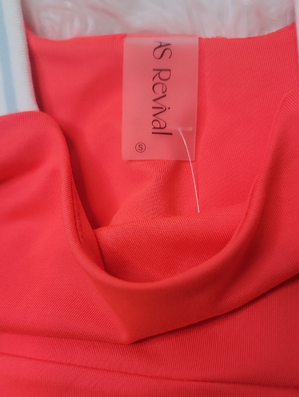 NWT As Revival Playful Pace Ruffle Tank In Coral. Small - Picture 6 of 8